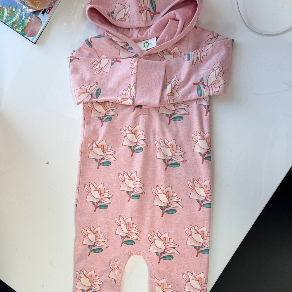 Monica + Andy Pink Floral Baby Romper